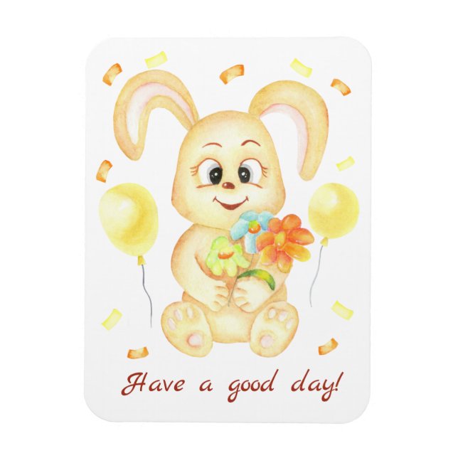 Cute Bunny for a positive mood Poster Magnet (Vertical)