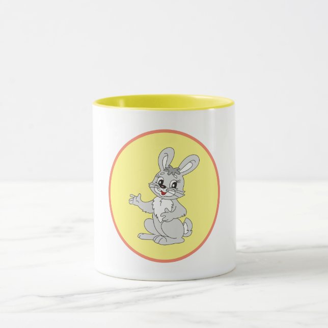 Cute Bunny for Kids and Rabbit Fans Mug (Center)