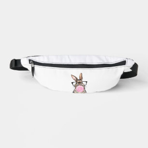 Cute Bunny Glasses Bubblegum Easter Day Girls Kids Bum Bags