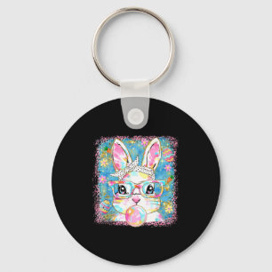 Cute Bunny Gles Coquette Bow Rabbit Eggs Happy Eas Key Ring