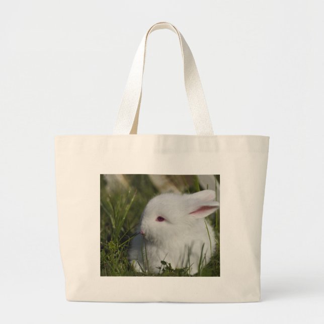 Cute Bunny great for Easter Large Tote Bag (Front)