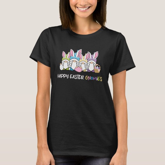 Cute Bunny Happy Easter Day Eggs Hunt Boys Girls K T-Shirt (Front)