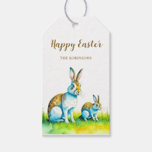 Cute Bunny Happy Easter Gift Tags