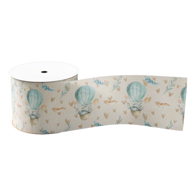 Cute bunny Happy Easter Grosgrain Ribbon (Spool)