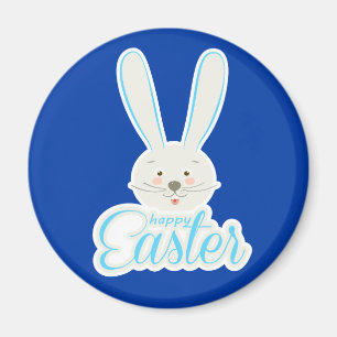 Cute Bunny Happy Easter Holiday Eggs Hunt Party Magnet