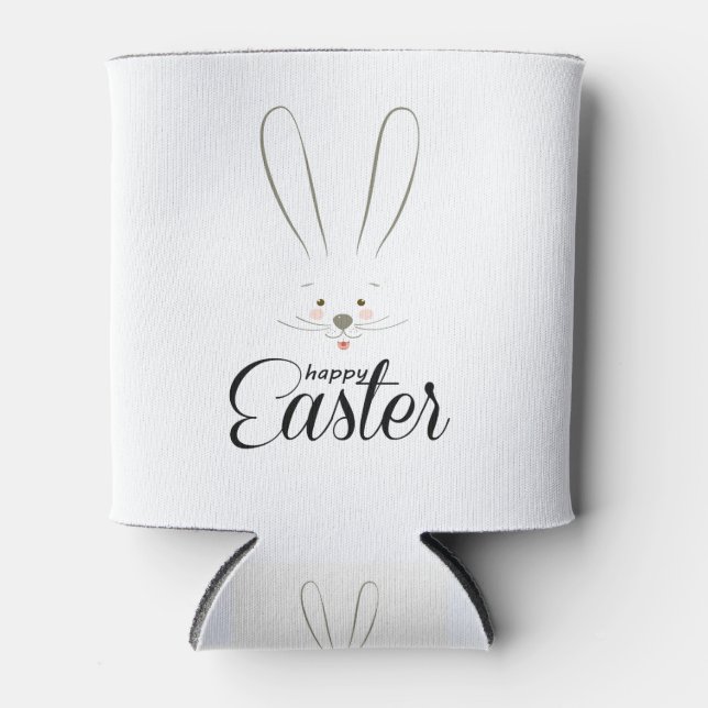 CUTE BUNNY HAPPY EASTER HOLIDAY PARTY Trendy Can Cooler (Front)