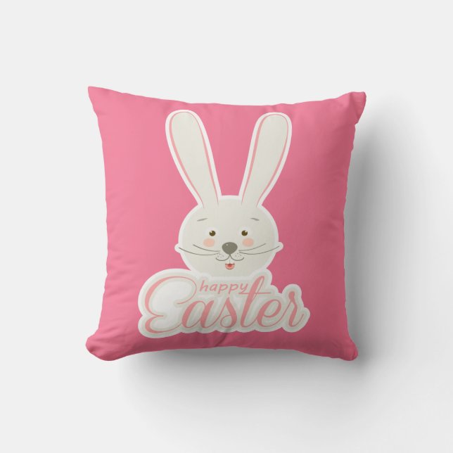 CUTE BUNNY HAPPY EASTER HOLIDAY PARTY Trendy Cushion (Front)