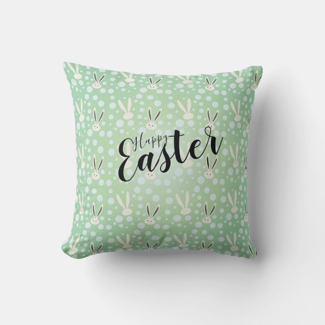 CUTE BUNNY HAPPY EASTER HOLIDAY PARTY Trendy Cushion (Front)