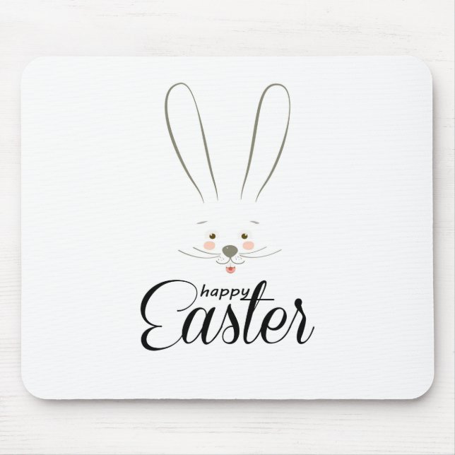 CUTE BUNNY HAPPY EASTER HOLIDAY PARTY Trendy Mouse Mat (Front)