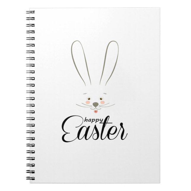 CUTE BUNNY HAPPY EASTER HOLIDAY PARTY Trendy Notebook (Front)