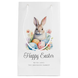 Cute Bunny Happy Easter Small Gift Bag
