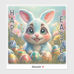 Cute Bunny Happy Eastter sticker