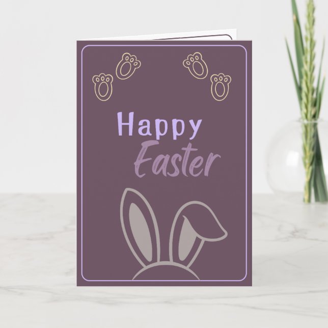 Cute Bunny Holiday Card (Front)