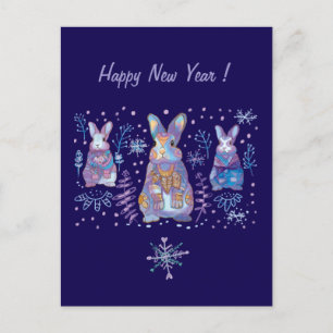 cute bunny Holiday Postcard