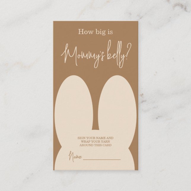Cute bunny How big is mummy's belly Enclosure Card (Front)
