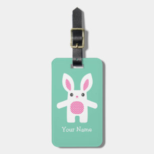 Cute Bunny Hug Luggage Tag