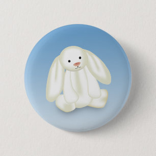 Cute Bunny Illustration 6 Cm Round Badge