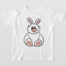 Cute Bunny Illustration | Kids Animal T-Shirt