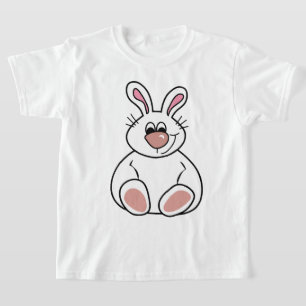 Cute Bunny Illustration Kids Animal T-Shirt