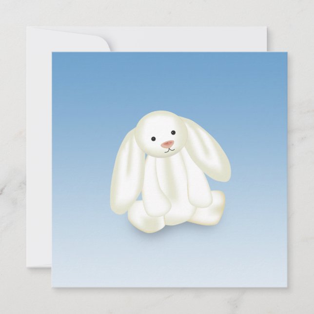 Cute Bunny Illustration Personalised Announcement (Front)