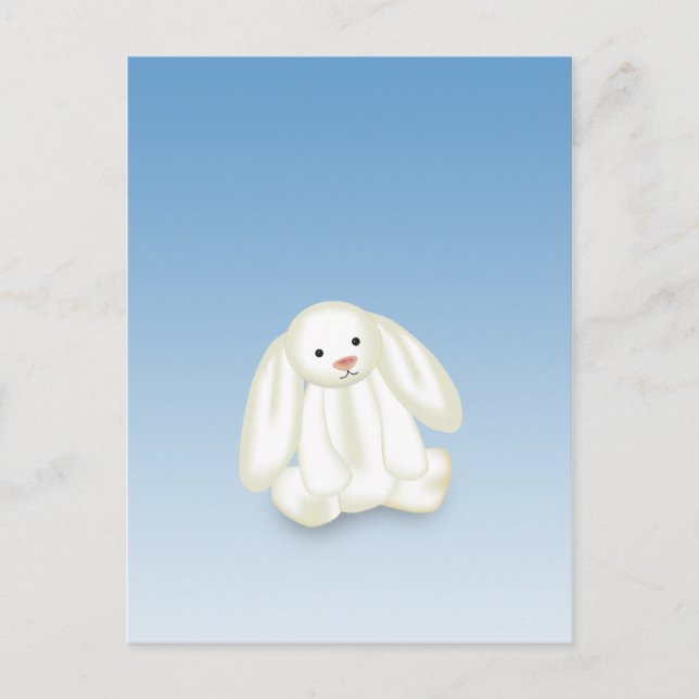 Cute Bunny Illustration - Postcard (Front)