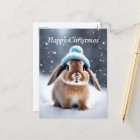 Cute Bunny in a Bobble Hat OWN ART Christmas
