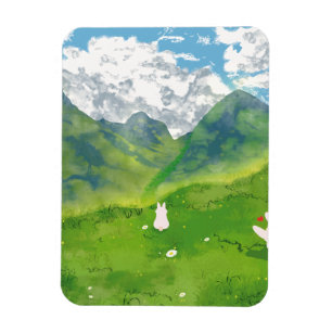 Cute Bunny in Mountain View Magnet