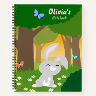 Cute Bunny in the Woods Notebook