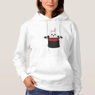 Cute Bunny in Wizard Hat Hoodie