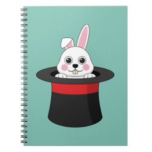 Cute Bunny in Wizard Hat Notebook