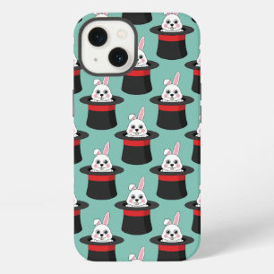 Cute Bunny in Wizard Hat Pattern iPhone 13 Case