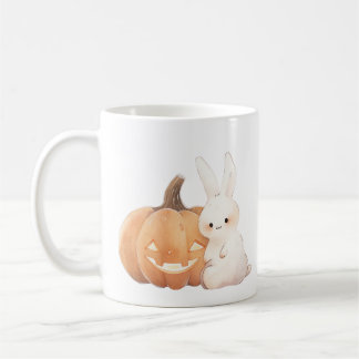 Cute Bunny & Jack O' Lantern Coffee Mug