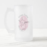 Cute Bunny Line Art Pink Egg Spring  