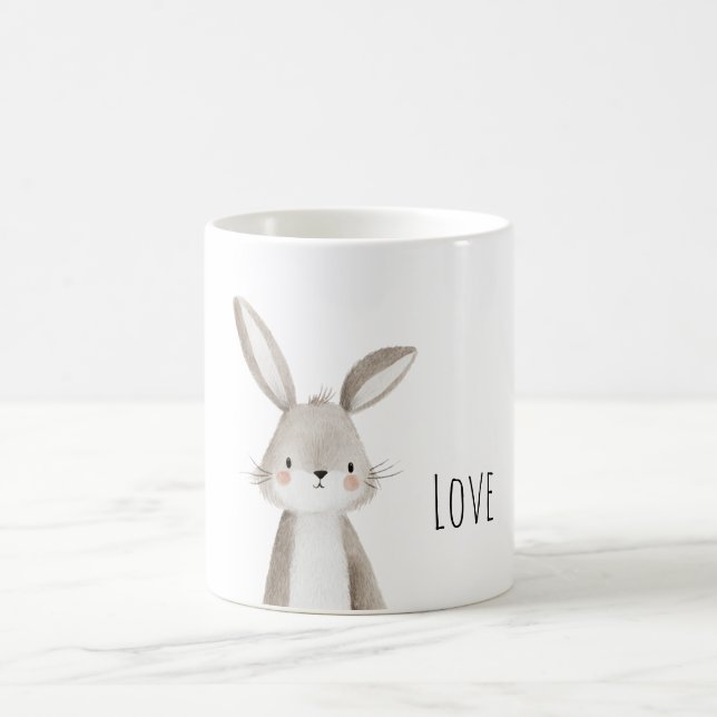 Cute Bunny Love Coffee Mug (Center)