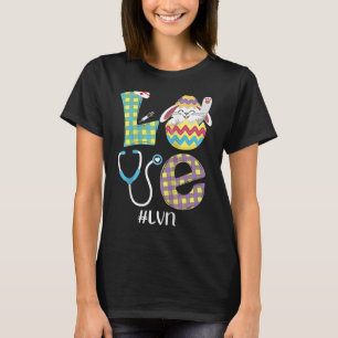 Cute Bunny Love Licensed Vocational Nurse Easter L T-Shirt