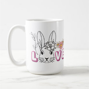cute bunny love mug