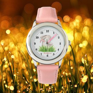 cute bunny lovers add name watch