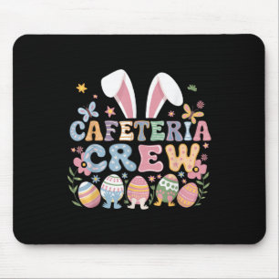 Cute Bunny Lunch Lady Cafeteria Crew Happy Easter  Mouse Mat