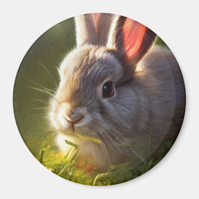 Cute Bunny Magnet (Front)