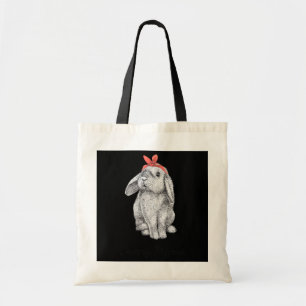 Cute Bunny Mama Lop Eared Rabbit Wearing Bandanna  Tote Bag
