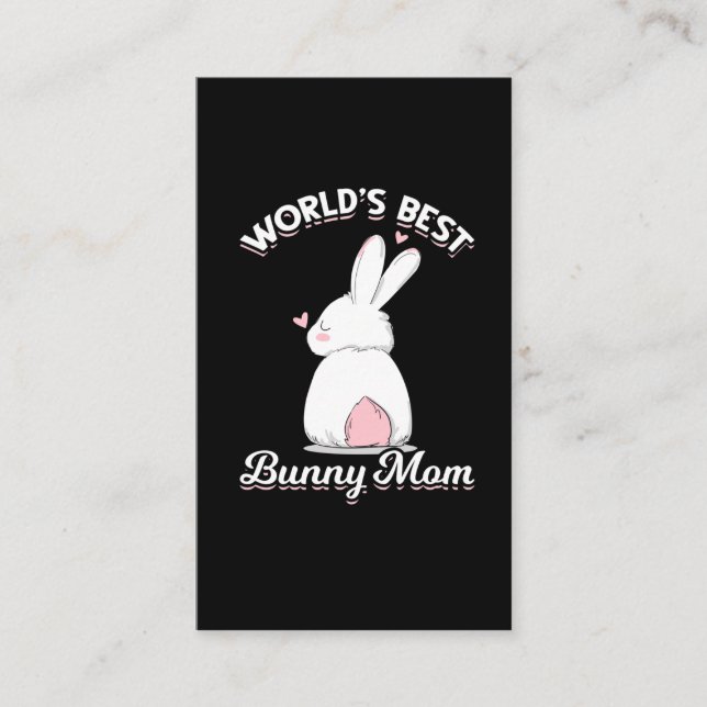 Cute Bunny Mama Rabbit Lover Mum Business Card (Front)