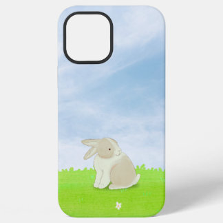 cute bunny meadow iphone 12 case. pro max case