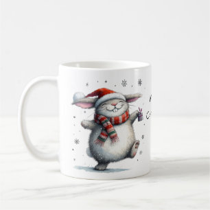 Cute Bunny Merry Christmas Coffee Mug