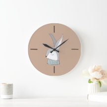 Cute Bunny Minimalist Nursery Clock