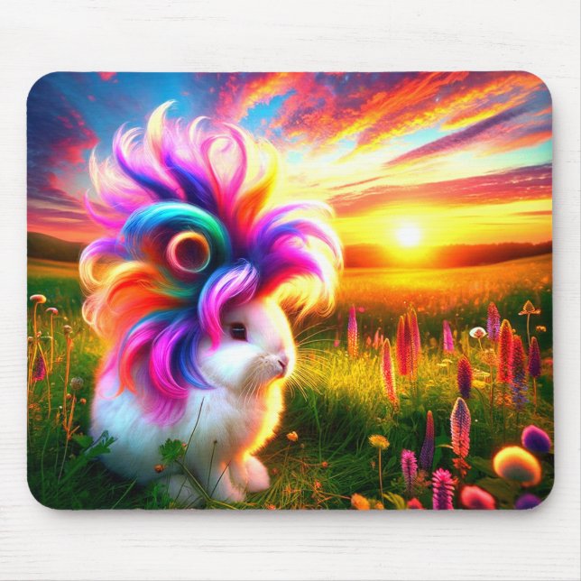 Cute Bunny Mouse Mat (Front)