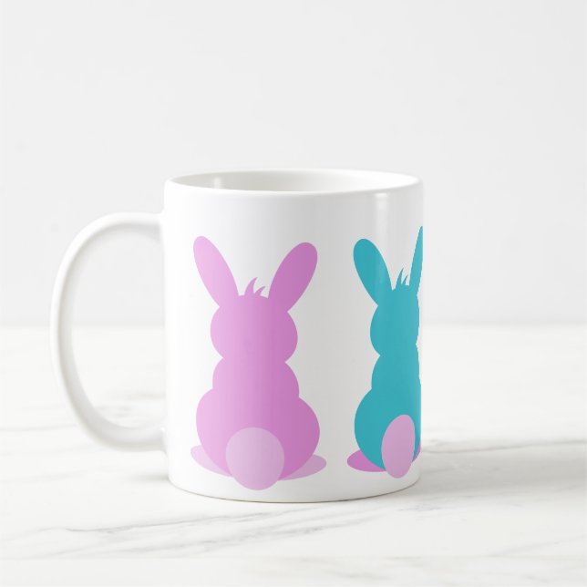 Cute bunny mug in pastel colours (Left)