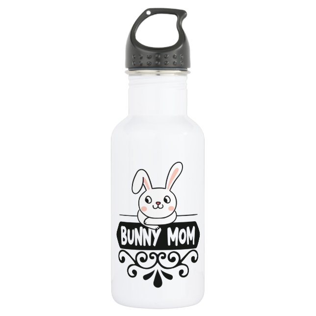 Cute Bunny mum pet animal rabbit lovers 532 Ml Water Bottle (Front)