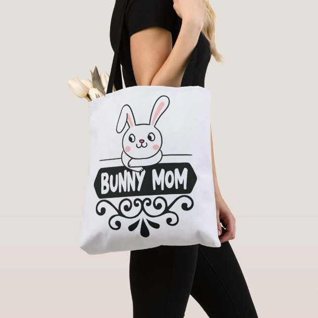 Cute Bunny mum rabbit lover Tote Bag (Close Up)