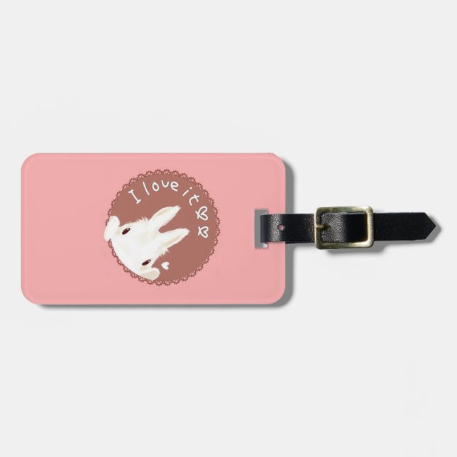 Cute Bunny name tag (Front Horizontal)