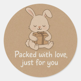 Cute Bunny Packed with Love Sticker